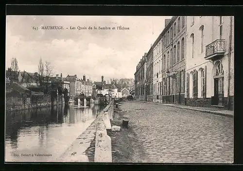 AK Maubeuge, Les Quais de la Sambre et l`Ecluse