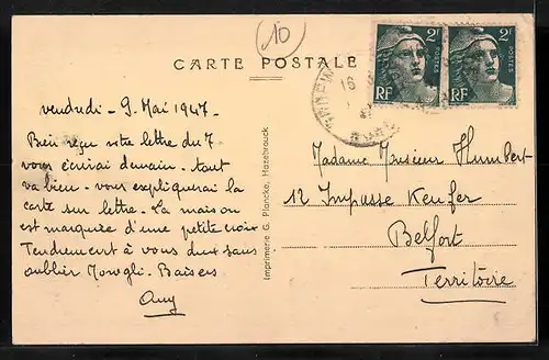 AK Godewaersvelde, Rue de la Gare