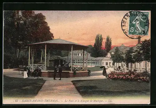 AK Saint-Amand-Thermal, Le Parc et le Kiosque de Musique