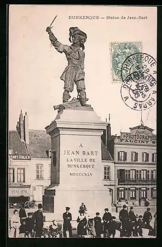 AK Dunkerque, Statue de Jean-Bart