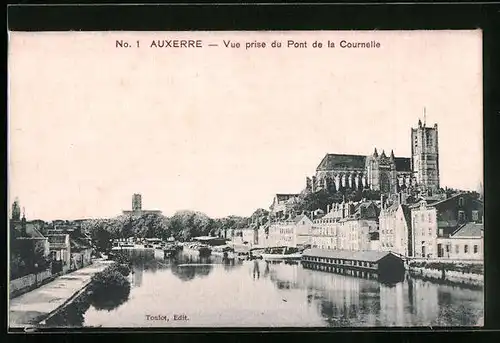 Seiden-AK Auxerre, Vue prise du Pont de la Cournelle