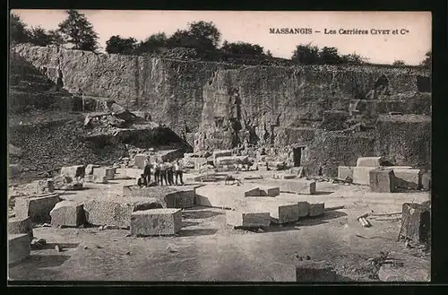 AK Massangis, Les Carrières Civet et Cie, Steinbruch