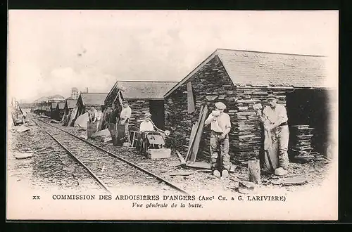 AK Angers, Commission des Ardoisières, Veu générale de la butte, Steinbruch