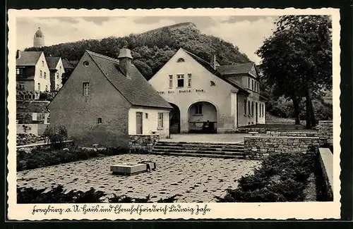 AK Freyburg a. U., Haus und Ehrenhof Friedrich Ludwig Jahn