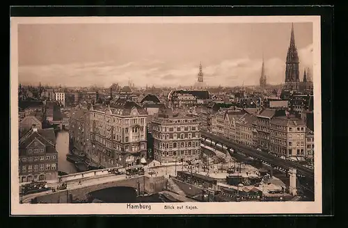 AK Hamburg, Blick auf Kajen