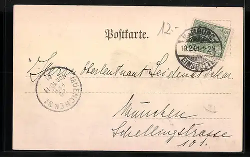 AK Hamburg-Neustadt, Eingang zum Botanischen Garten und Hauptpost