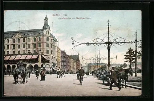 AK Hamburg-Neustadt, Jungfernstieg mit Neidlingerhaus