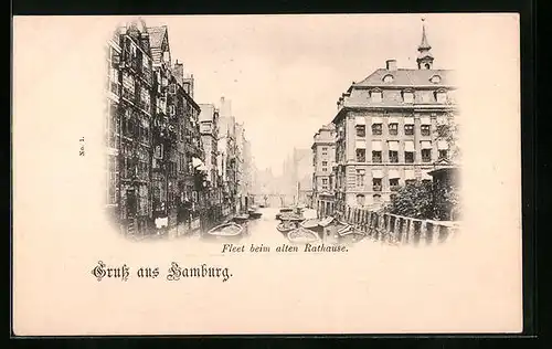 AK Alt-Hamburg, Fleet beim alten Rathause