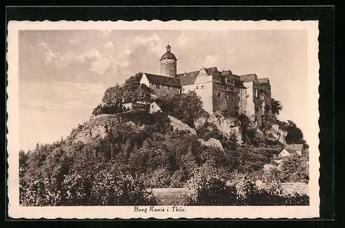 AK Ranis i. Thür., Blick zur Burg