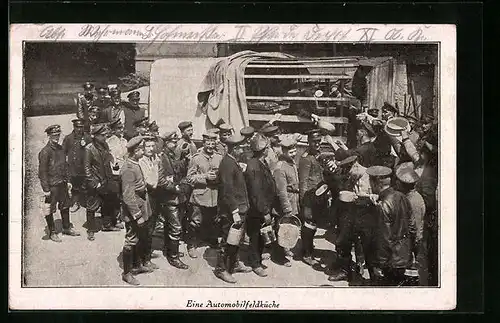 AK Eine Automobilfeldküche, Lastkraftwagen mit integrierter Feldküche