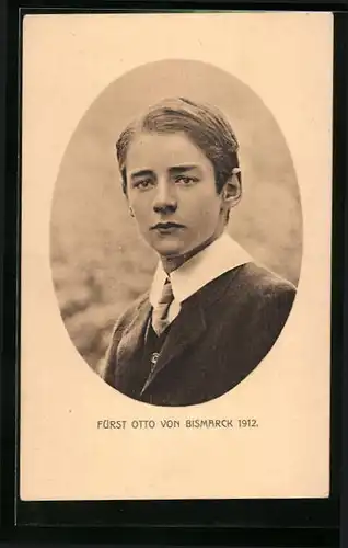 AK Portrait Fürst Otto von Bismarck, 1912