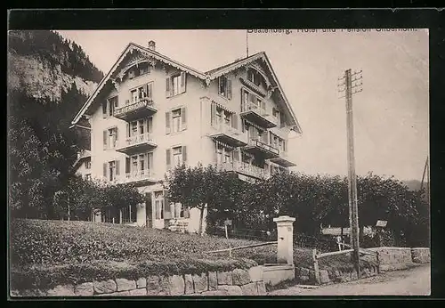 Foto-AK Beatenberg, Hotel Silberhorn von der Strasse gesehen