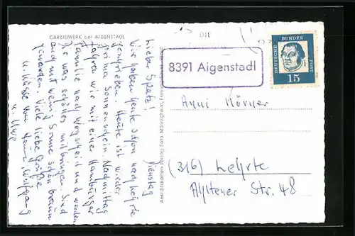 AK Landpoststempel Aigenstadl