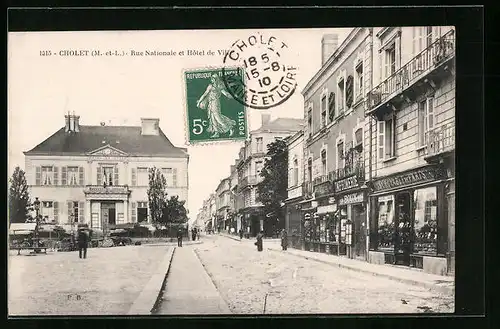 AK Cholet, Rue Nationale et Hotel de Ville