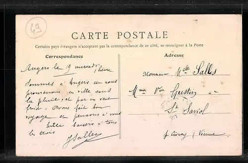 AK Angers, Eglise de la Trinité, Place de la Laiterie