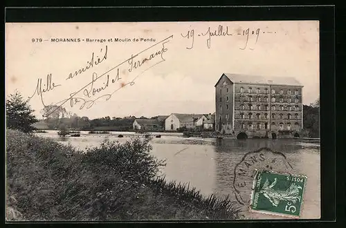 AK Morannes, Barrage et Moulin de Pendu