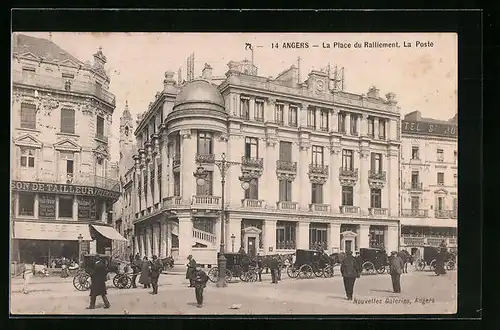 AK Angers, La Place du Ralliement, La Poste