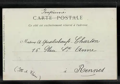 AK Angers, Perspective de la Rue Beaurepaire, vue prise du Pont