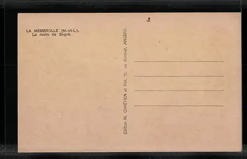 AK La Membrolle, La route de Segré