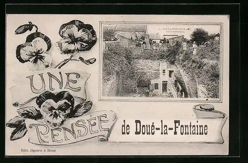 AK Doué-la-Fontaine, Une Cave d`Habitation