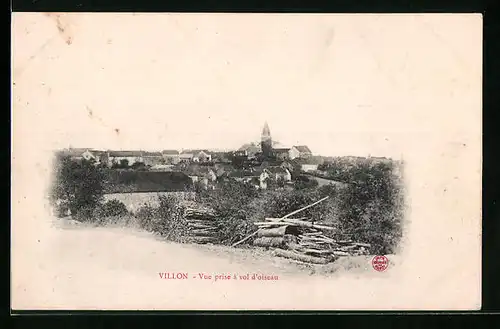 AK Villon, Vue prise à vol d`oiseau