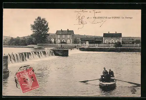 AK Villeneuve-sur-Yonne, Le Barrage