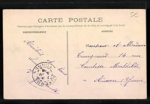 AK Tonnerre, Promenade de Paris