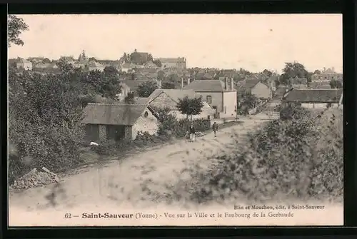 AK Saint-Sauveur, Vue sur la Ville et le Faubourg de la Gerbaude