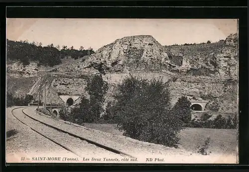 AK Saint-More, Les Deux Tunnels, coté sud