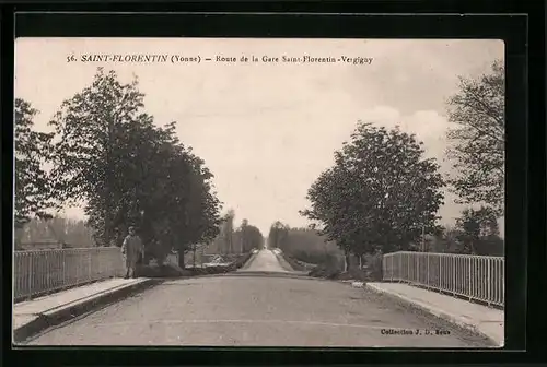 AK Saint-Florentin, Route de la Gare Saint-Florentin - Vergigny