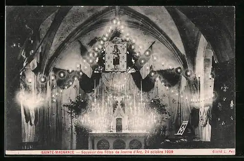 AK Sainte-Magnance, Souvenir des Fetes de Jeanne d`Arc, 24 octobre 1909