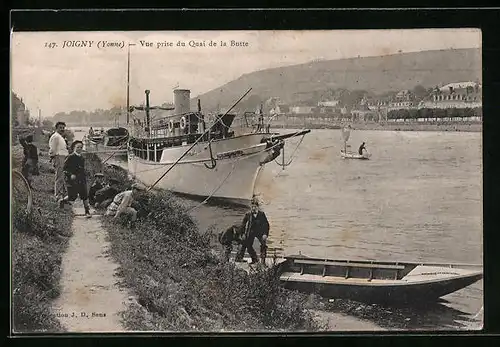 AK Joigny, Vue prise du Quai de la Butte