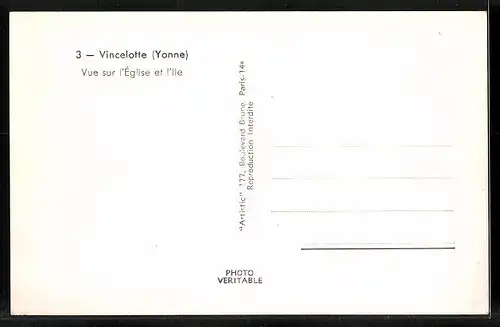 AK Vincelotte, Vue sur l`Eglise et l`Ile