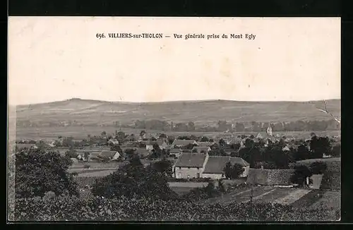 AK Villiers-sur-Tholon, Vue générale prise du Mont Egly