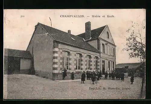 AK Champvallon, Mairie et Ecole