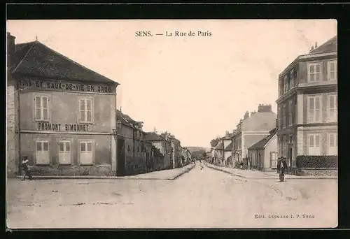 AK Sens, La Rue de Paris