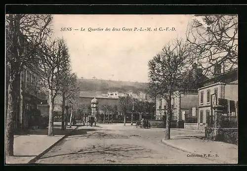 AK Sens, Le Quartier des deux Gare P.-L.-M. et C.-F.-D.