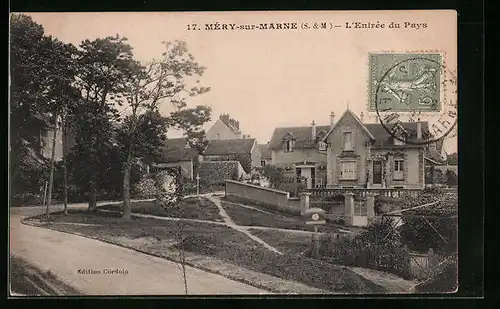 AK Méry-sur-Marne, L`Entrée du Pays