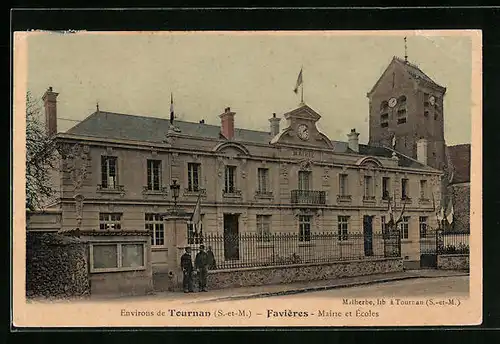 AK Favières, Mairie et Ecoles