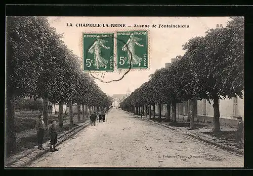AK La Chapelle-la-Reine, Avenue de Fontainebleau
