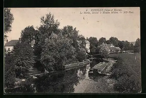 AK Couilly, Le Morin, devant le Moulin Misère
