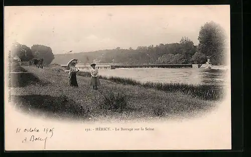 AK Héricy, Le Barrage sur la Seine