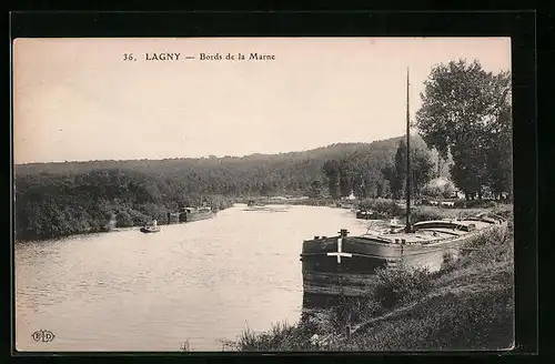 AK Lagny, Bords de la Marne