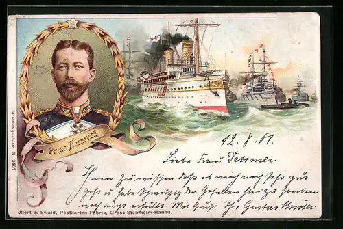 AK Prinz Heinrich von Preussen, Kriegsschiffe auf hoher See