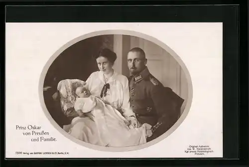 AK Prinz Oskar von Preussen und Familie