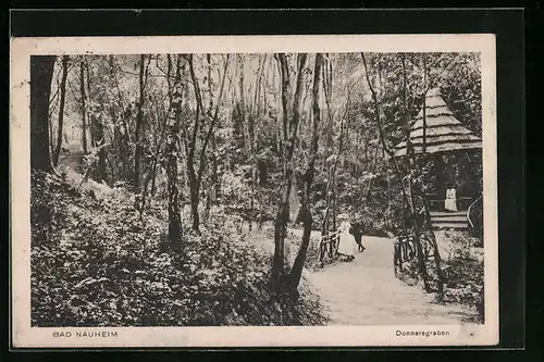 AK Bad Nauheim, Idylle am Donnersgraben