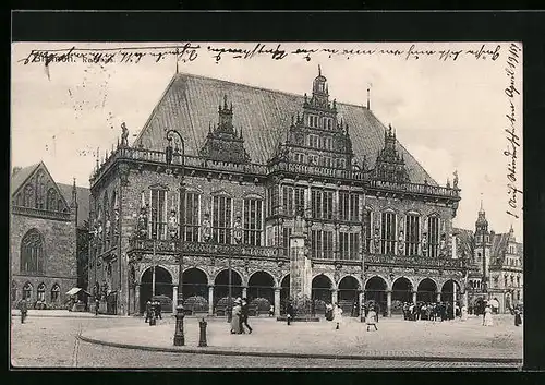 AK Bremen, Blick zum Rathaus