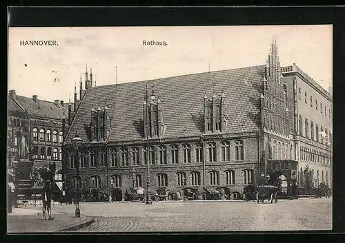 AK Hannover, Blick zum Rathaus