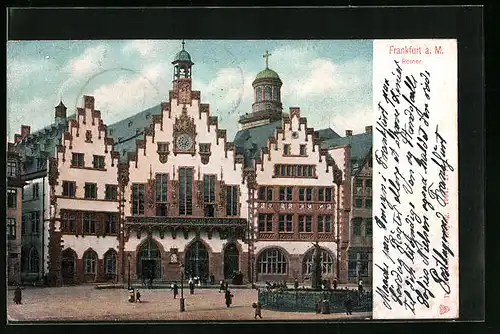 AK Alt-Frankfurt, Blick zum Römer