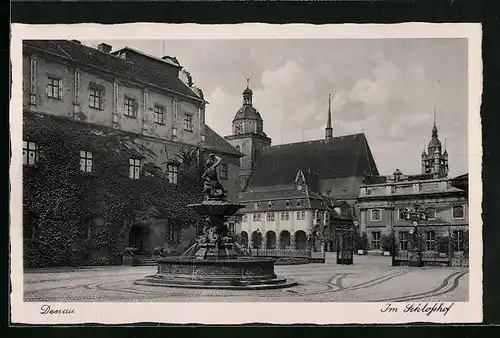 AK Dessau, Partie im Schlosshof